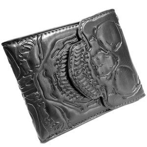 Skull Ribcage Bi Fold Wallet Goth Fashion